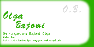 olga bajomi business card